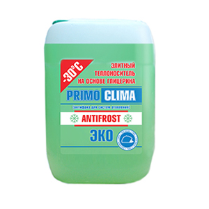 Теплоноситель Primoclima Antifrost ECO -30C 10 кг, зеленый