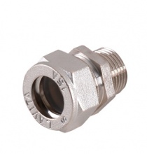 Муфта Lavita V/S 15*1/2"(M) НИКЕЛЬ наружная резьба