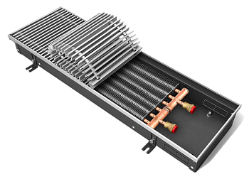 Конвектор внутрипольный Теплорада Usual KVZ 150-65-1200 (решетка PPA серебро)