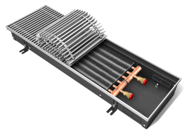 Конвектор внутрипольный Теплорада Usual KVZ 150-65-1200 (решетка PPA серебро)