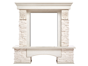 Портал Firelight Pietra Classic сланец белый/беленый дуб