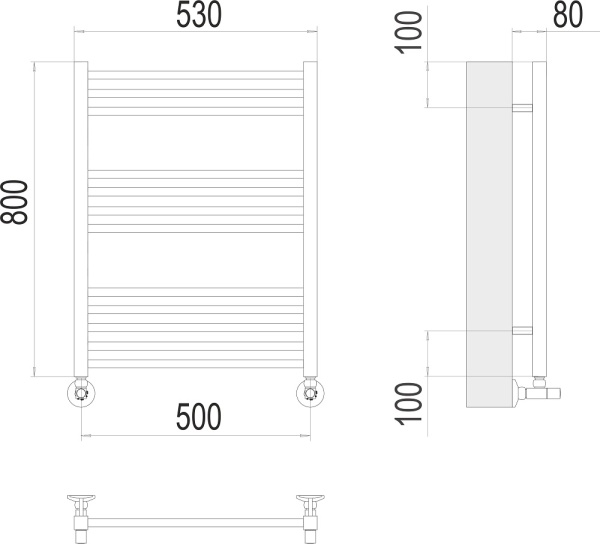Полотенцесушитель водяной Terminus Сицилия П12 500x800