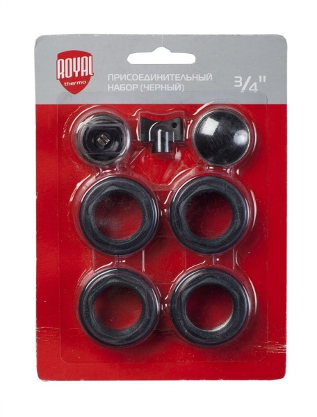 Монтажный комплект для радиаторов Royal Thermo 3/4, черный