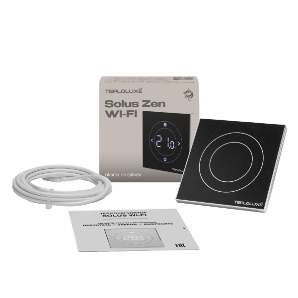 Терморегулятор Теплолюкс Solus Zen Wi-Fi черный/серебро