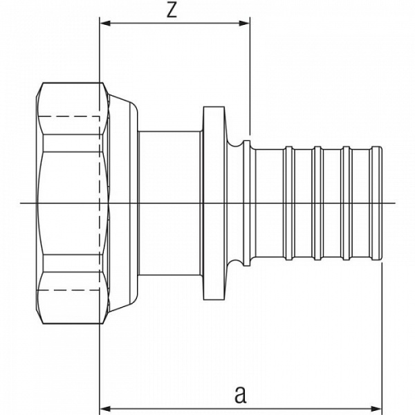 Rehau 13660781001 Переходник с накидной гайкой 20 - G3/4, бронза (RX)