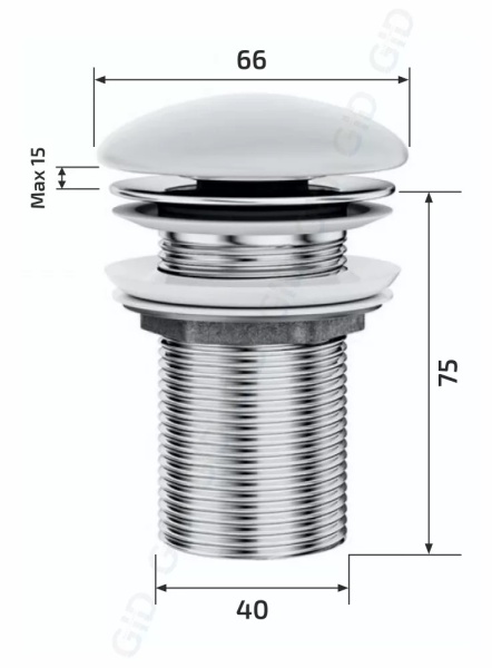 Донный клапан GID (Wh100)