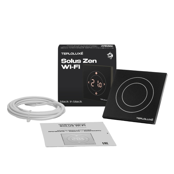 Терморегулятор Теплолюкс Solus Zen Wi-Fi черный/черный