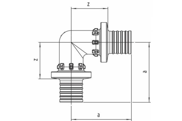 Угольник 90° Rehau PX 16 (11600211001)