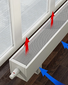 Конвектор Varmann MiniKon KFV 135.130.2000 RAL9016 (напольный)