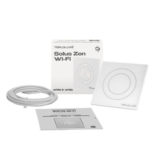 Терморегулятор Теплолюкс Solus Zen Wi-Fi белый/белый