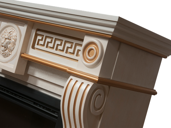 Портал Firelight Vittoriano 30 беленый дуб с золотой патиной