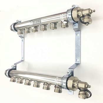 Распределительный коллектор Rehau HLV на 6 групп нерж.сталь (11102081001)