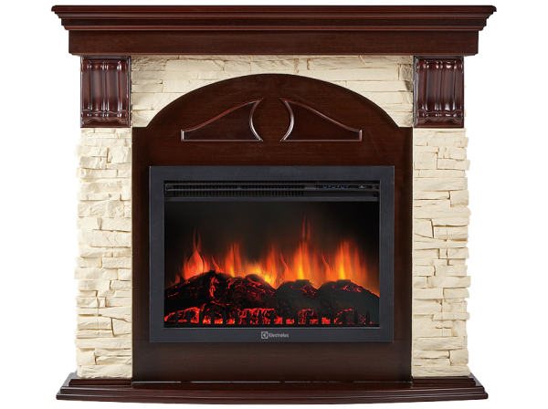 Портал Firelight Torre 30S слоновая кость/темный дуб