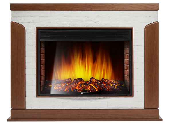 Портал Firelight Prestigio 30 камень белый/дуб