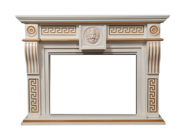 Портал Firelight Vittoriano 30 беленый дуб с золотой патиной