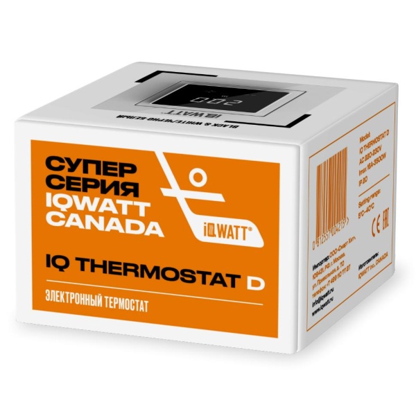 Терморегулятор IQWATT IQ Thermostat D (белый/черный)