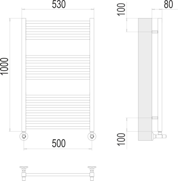 Полотенцесушитель водяной Terminus Сицилия П16 500x1000