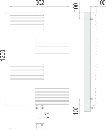 Полотенцесушитель водяной Terminus Европа П24 70x1200