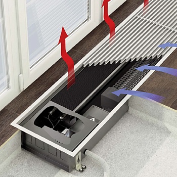 Конвектор внутрипольный (встраиваемый в пол) Varmann Qtherm Electro QE 230.110.1750 RR U EV1