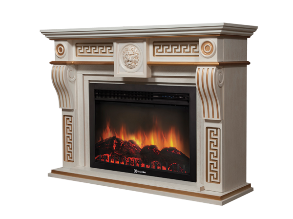 Портал Firelight Vittoriano 30 беленый дуб с золотой патиной