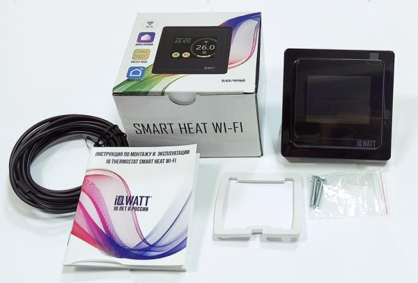 Терморегулятор IQWATT IQ Thermostat Smart Heat Wi-Fi А (черный)