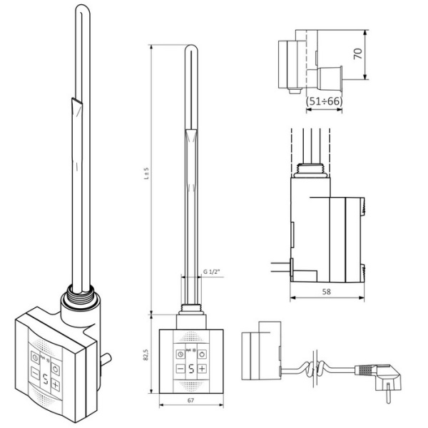 Блок управления TERMA KTX4 черный