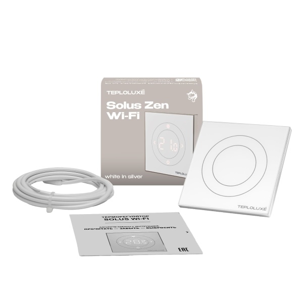 Терморегулятор Теплолюкс Solus Zen Wi-Fi белый/серебро