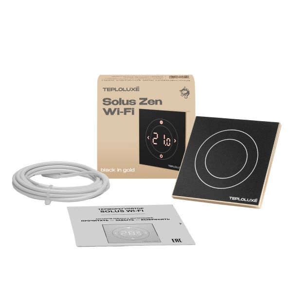 Терморегулятор Теплолюкс Solus Zen Wi-Fi черный/золото