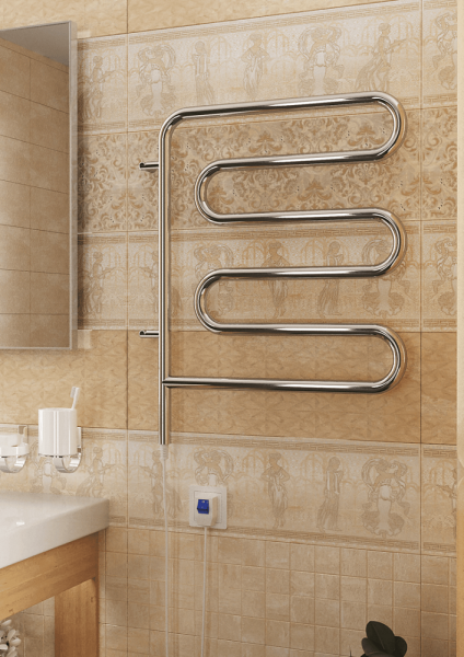 Полотенцесушитель электрический Terminus 25 Ш-обр 450x570 поворотный