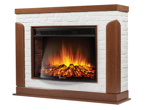 Портал Firelight Prestigio 30 камень белый/дуб