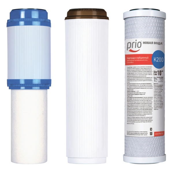 Набор картриджей Prio Новая вода K 606 (К604,К400,К200 для фильтров Praktic EU312 и E312)