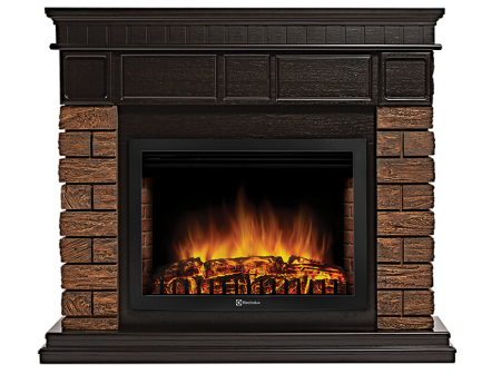 Портал Firelight Bricks Wood 30 кирпич темный/венге