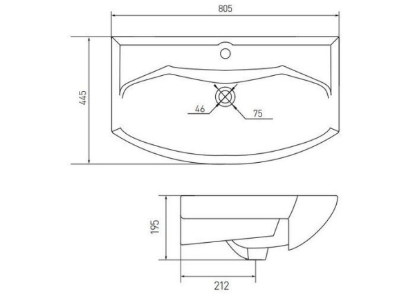 Раковина Акватон Смайл 80 (1WH207783)