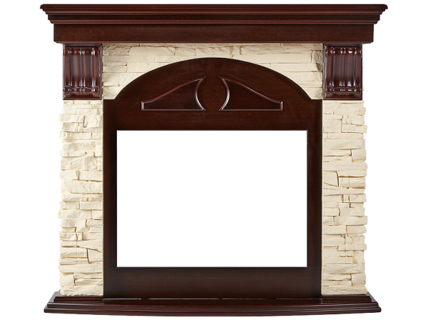 Портал Firelight Torre 30S слоновая кость/темный дуб