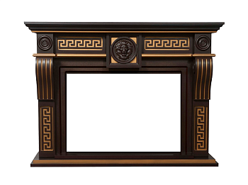 Портал Firelight Vittoriano 30 темный дуб с золотой патиной